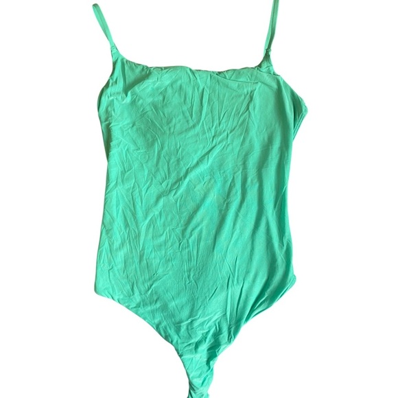 NWOT Aerie Smoothez Teal Green Tank Bodysuit One Piece - Picture 1 of 3